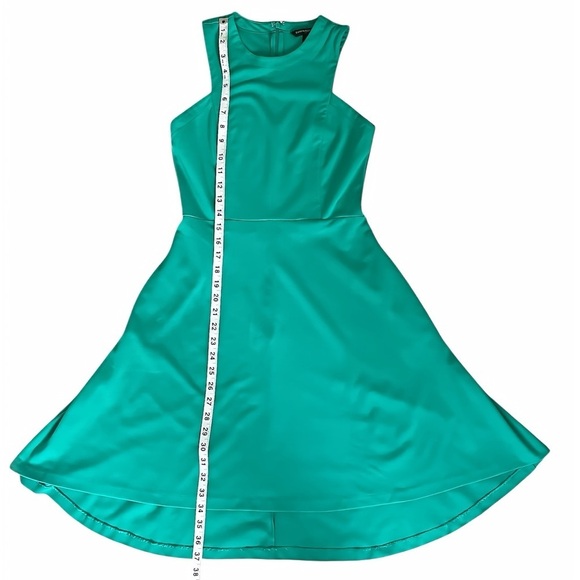 Banana Republic Skater Dress Teal Size 0 XS Fit & Flare Sleeveless Pockets - Picture 8 of 10